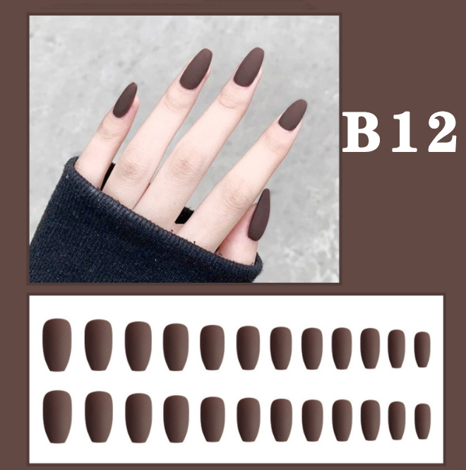 24 pieces of voluptuous matte ballet, matte nail pieces, trapezoidal nail products, direct supply