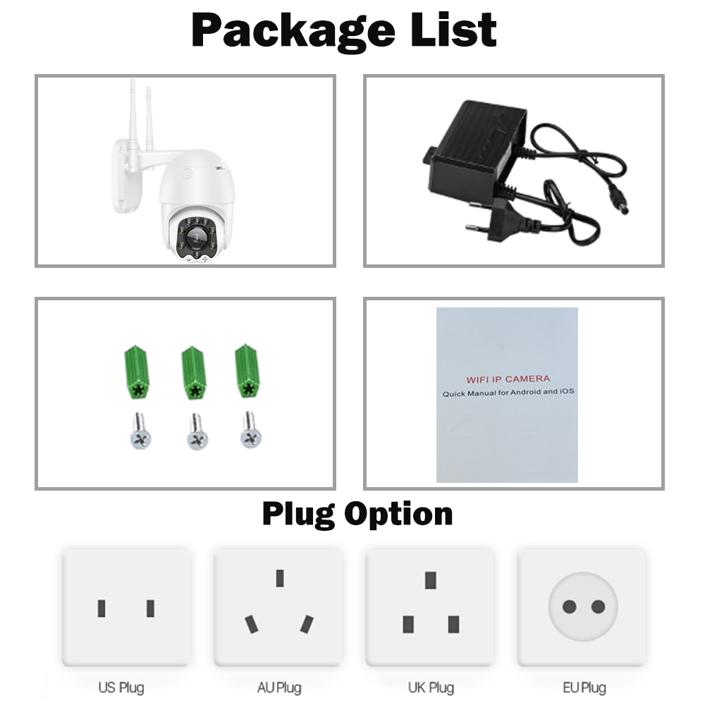 Smart Life WiFi IP Camera Outdoor 3MP HD CCTV Camera PTZ Dome Camera Home Security Surveillance