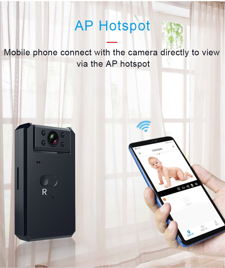 5MP Mini IP Camera WiFi 4K Wireless Micro Camera Remote Monitor Camera Tiny Video Recorder Motion-D