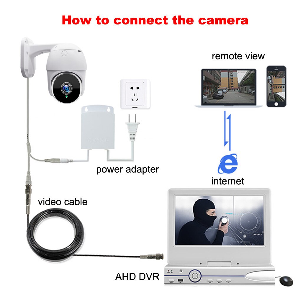 Outdoor PTZ Camera AHD 2.0MP 1080P CCTV Analog Camera Speed Dome Security System Waterproof Surveill