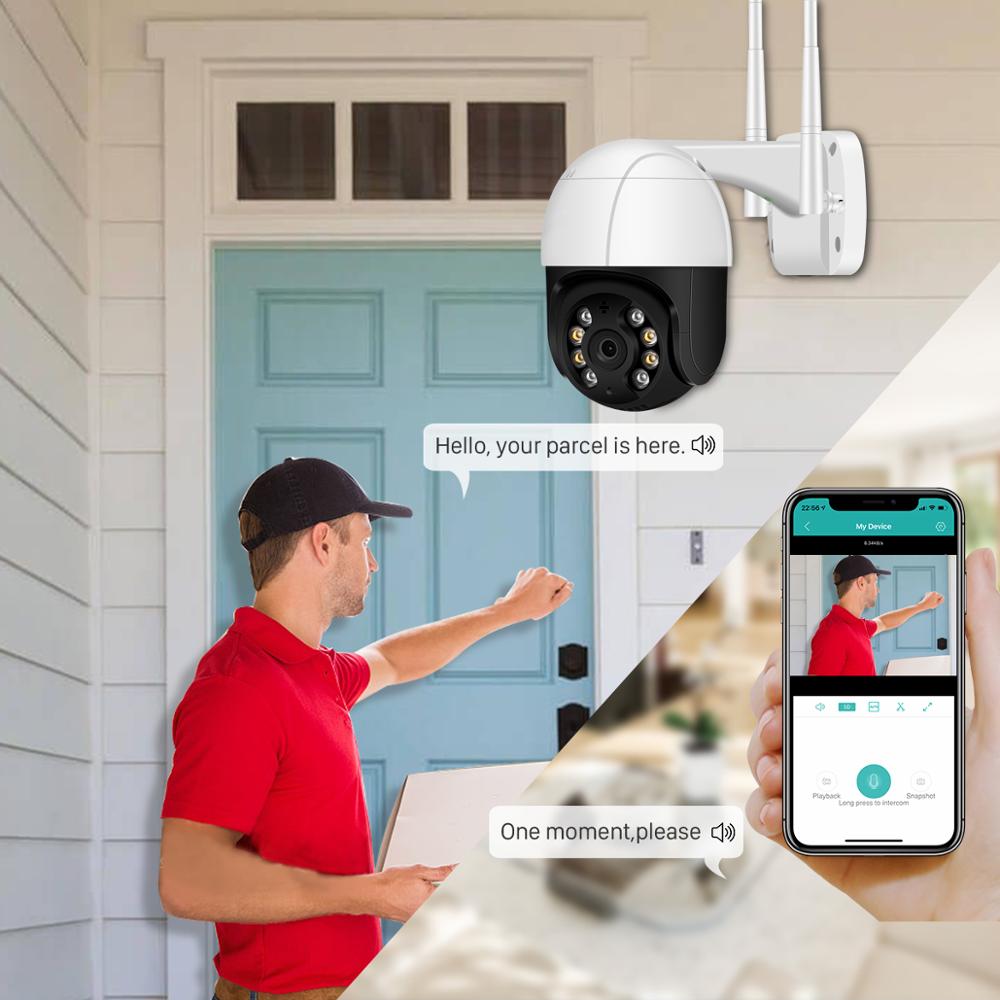 5MP PTZ Wifi IP Camera CCTV Outdoor PTZ 4X Zoom Wireless Camera P2P Audio Security