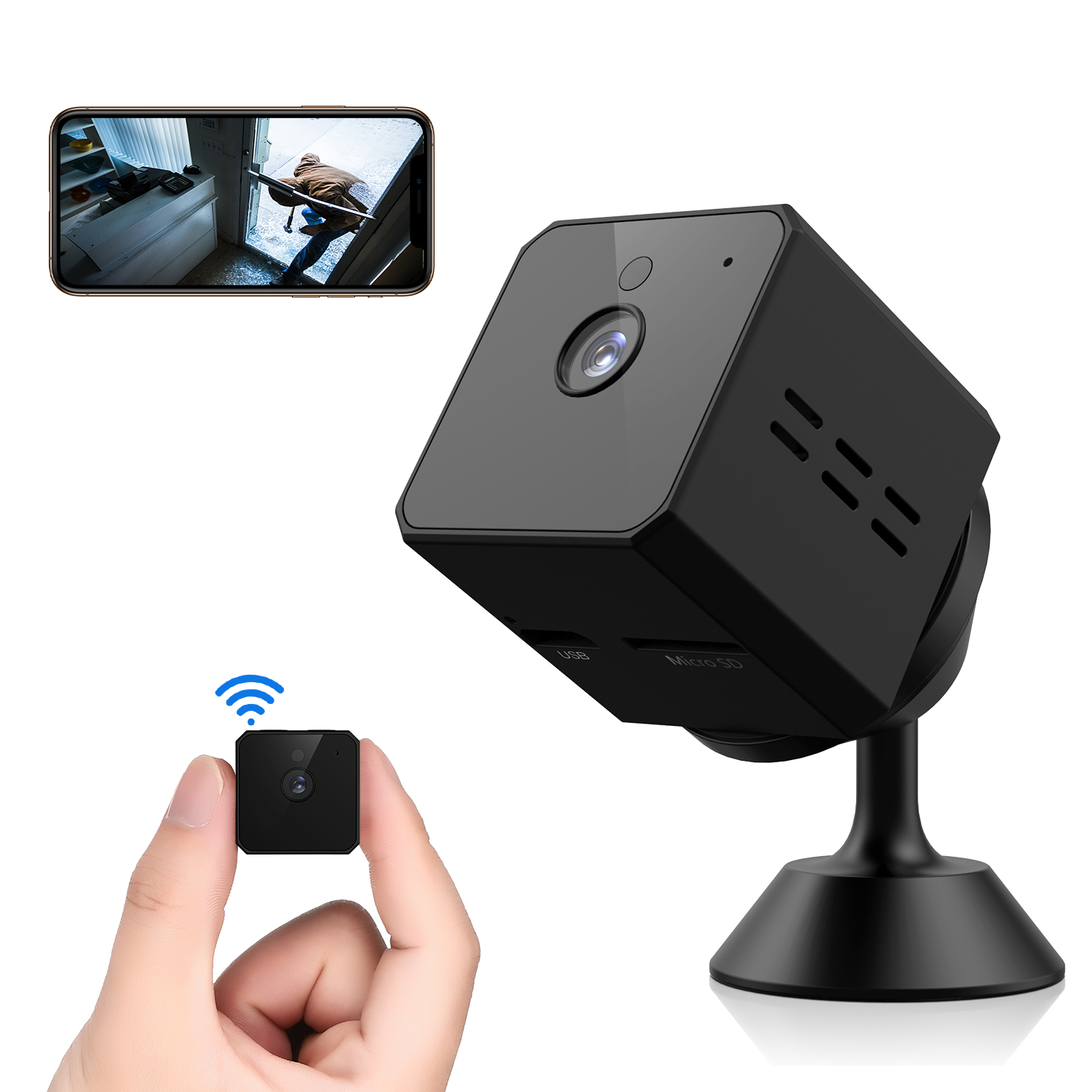 Built-in Battery Waterproof Mini Camera HD 4K Motion Detection Rechargeable IP Wifi Camera DV Record