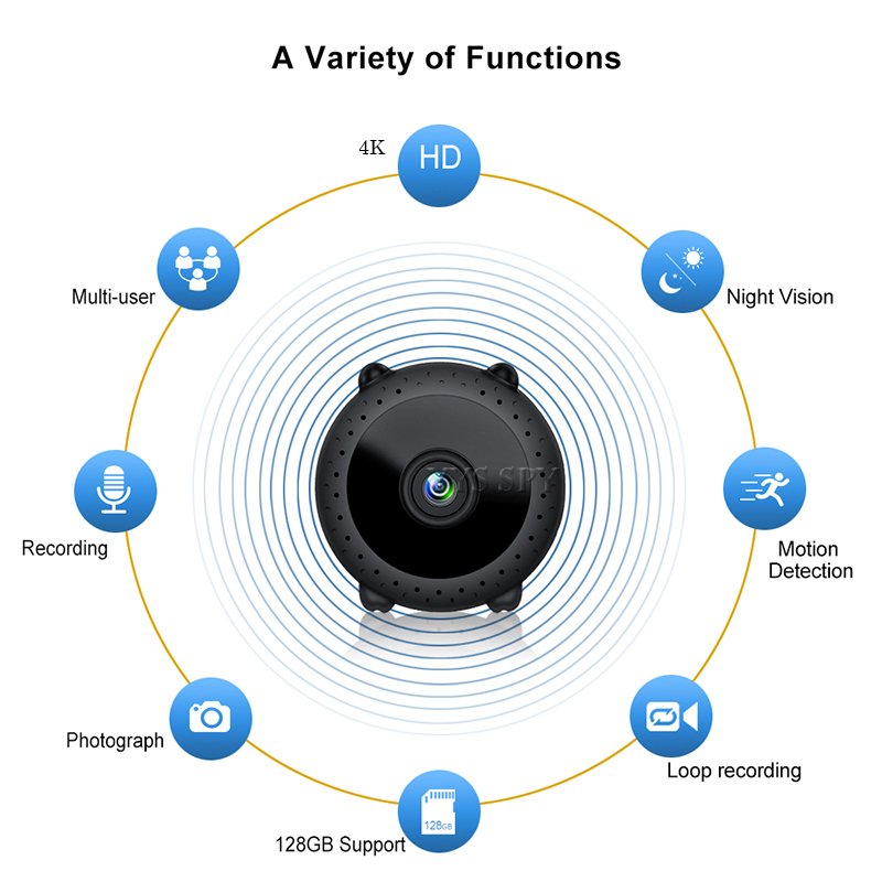 smart Mini Wifi Camera Action Espia Camaras Invisible Night Vision Body IP Camera Car Surveillance