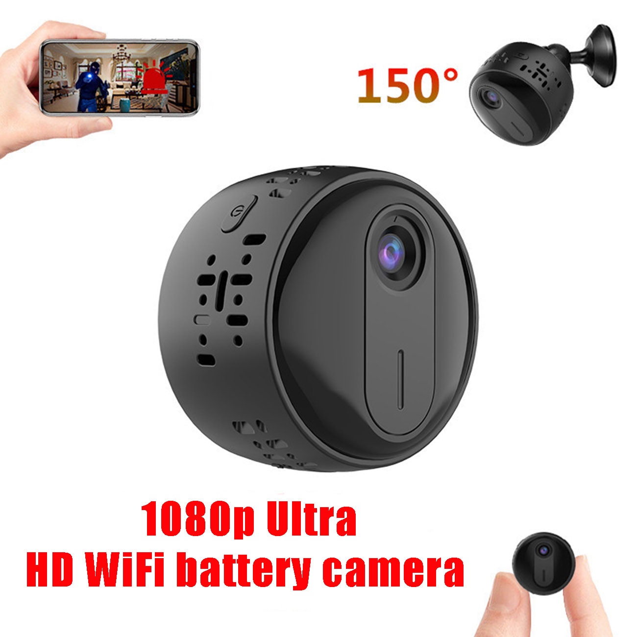 Wifi Camera Smart Home Security Surveillance Mini Camera CCTV Remote Viewing Night Vision Portable