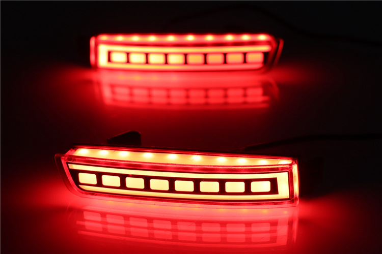 2pcs For Infiniti for Nissan Tail Rear Bumper Reflector Light Lamp Stop Fog Brake Light