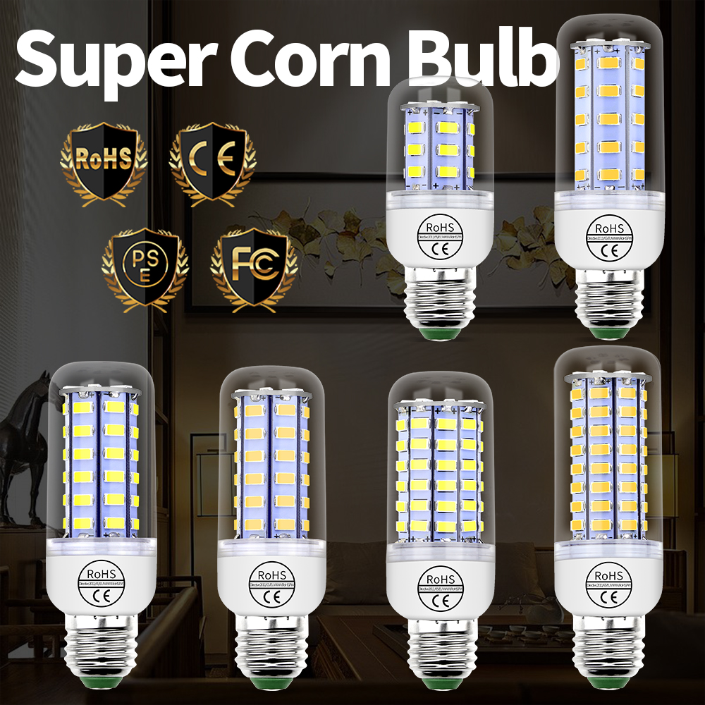220V E14 Corn Lamp Candle GU10 LED Lamp Lampada LED Light For Home 5730 Chandelier Light