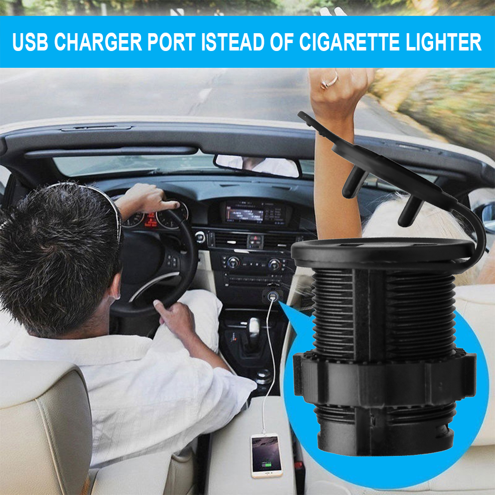 12V/24 Dual USB Port Car Charger LED Voltmeter Car Adapter For Samsung Huawei Xiaomi