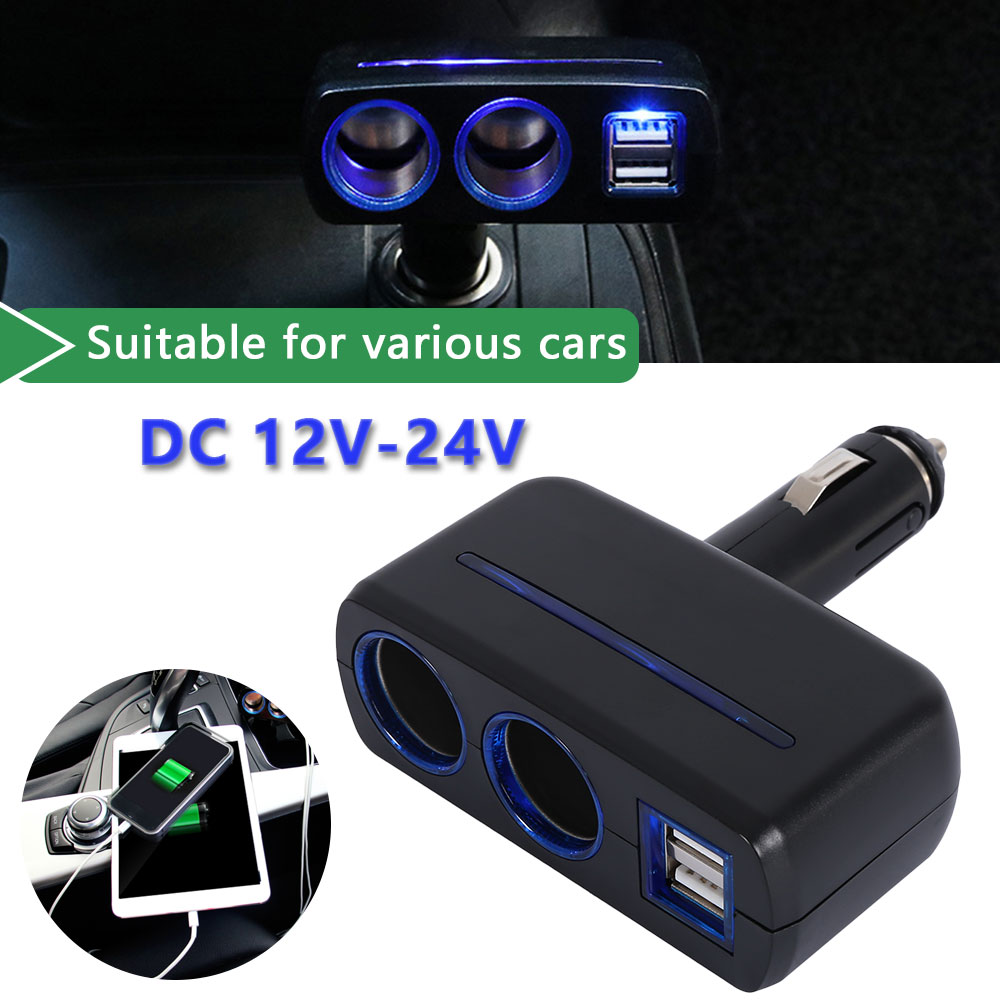 12V-24V Dual USB car charger Double Car Power Socket Splitter Charger Adapter Chargers