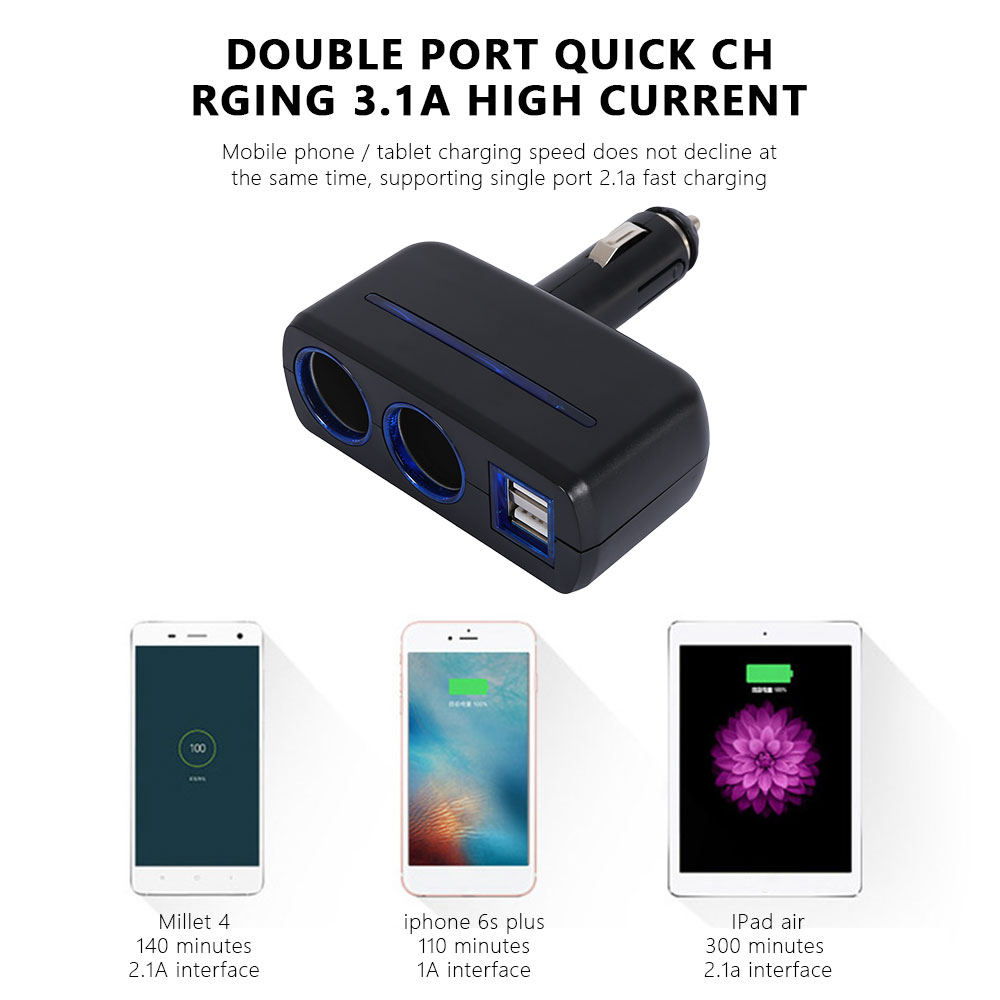 12V-24V Dual USB car charger Double Car Power Socket Splitter Charger Adapter Chargers