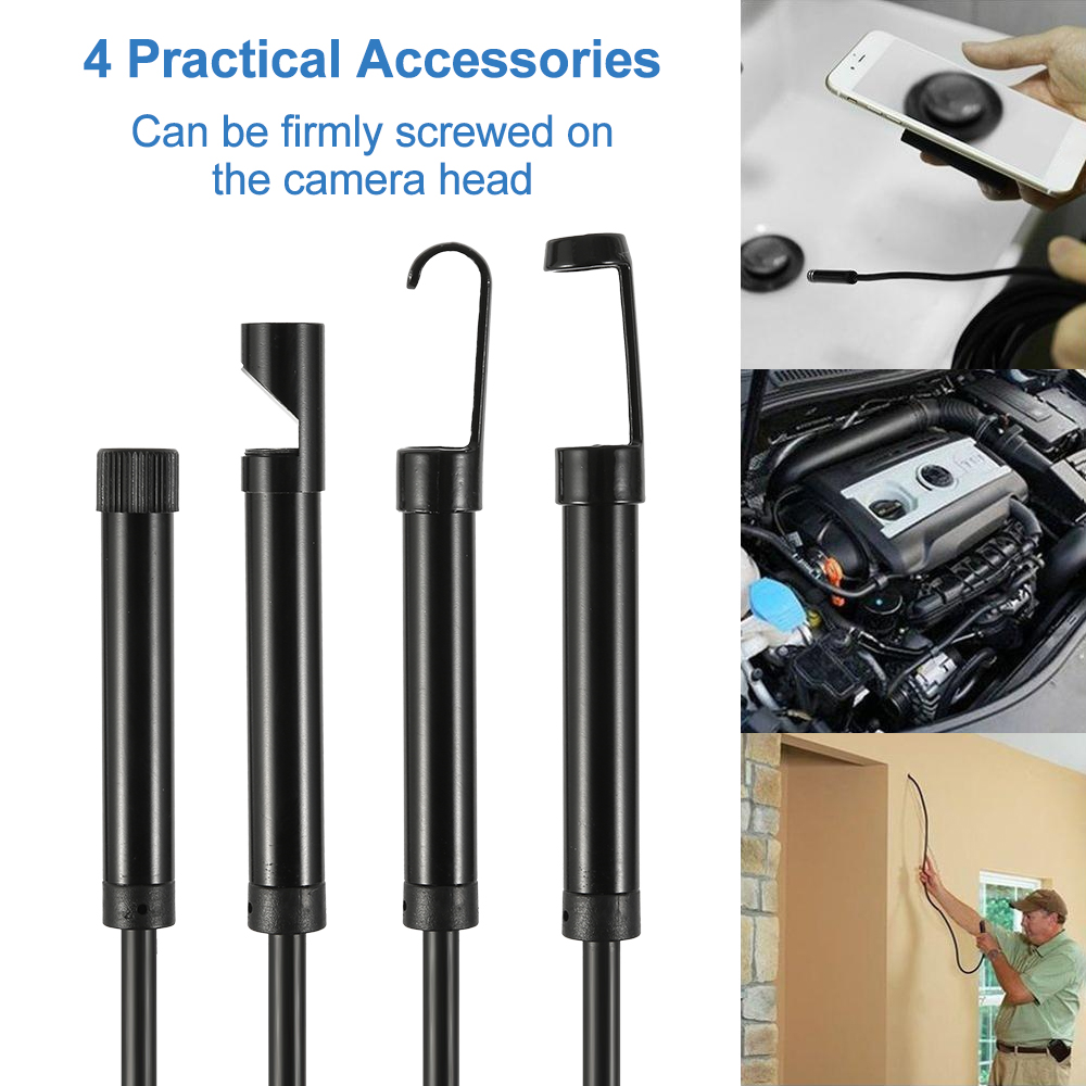 F130 WiFi Endoscope Camera Waterproof USB Inspection Borescope 8LEDs Wireless Endoscopy