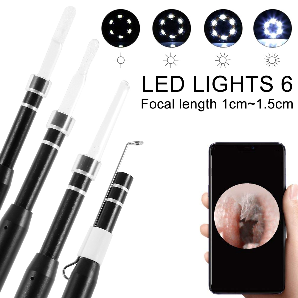 In Ear Cleaning Endoscope Spoon Mini Camera Ear Picker EarWax Removal Visual Ear Mouth Nose Otoscope