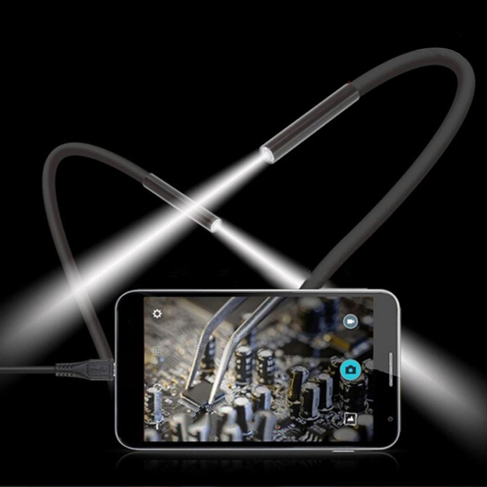 5.5mm Endoscope Camera Hard Cable IP68 Waterproof Inspection Borescope Camera