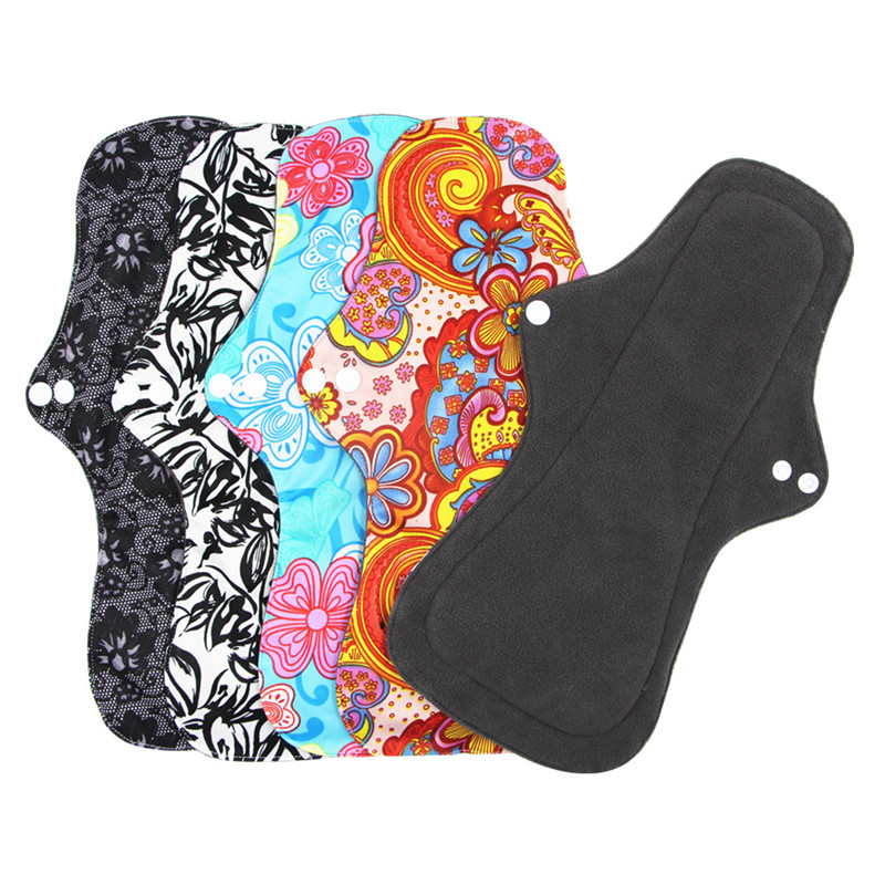 1pc Printed Night Use Washable Menstrual Pads reathable Women Reusable Bamboo