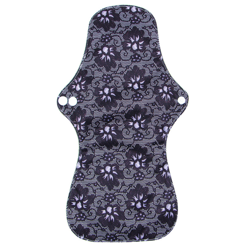 1pc Printed Night Use Washable Menstrual Pads reathable Women Reusable Bamboo
