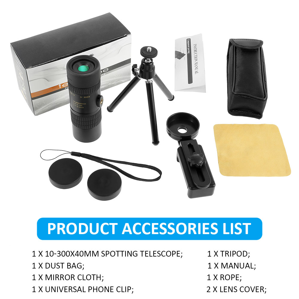 Phone Camera Telescope Zoom Telescope Portable Zoom Phone Camera Monocular Telescope Waterproof