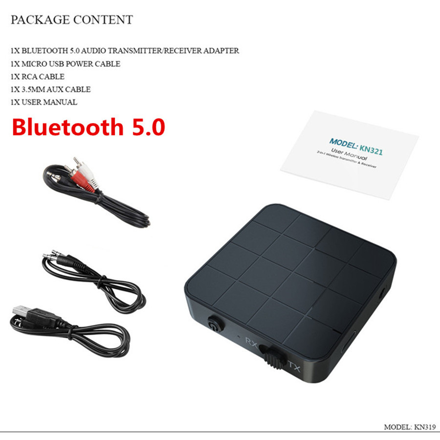 Bluetooth 5.0 Audio Receiver Transmitter AUX RCA 3.5MM 3.5 Jack USB Music Stereo Wireless Adapters