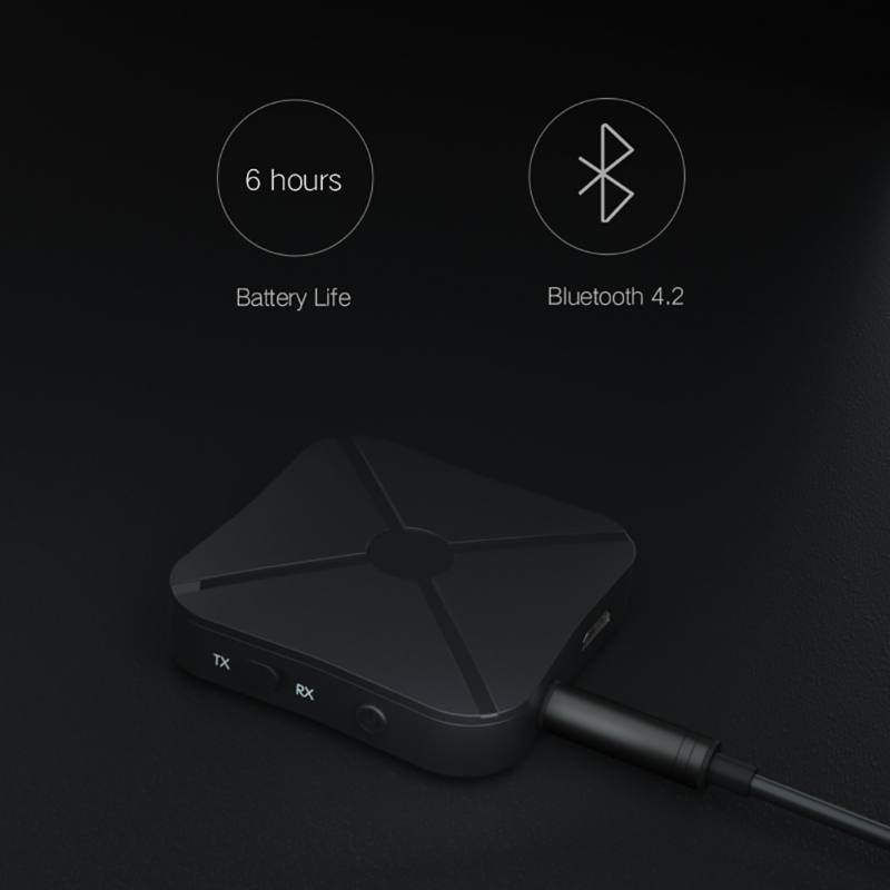 Bluetooth 4.2 Receiver and Transmitter Audio Music Stereo Wireless Adapter RCA 3.5MM AUX Jack