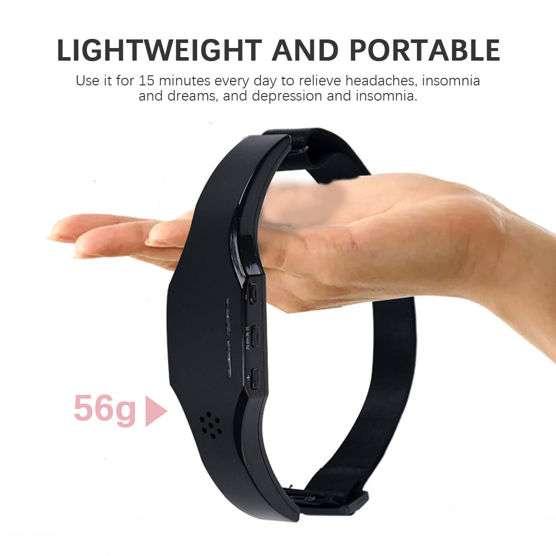 Rechargable Sleep Monitor Migraine Electric Head Massager Instrument Relief Massager Therapy