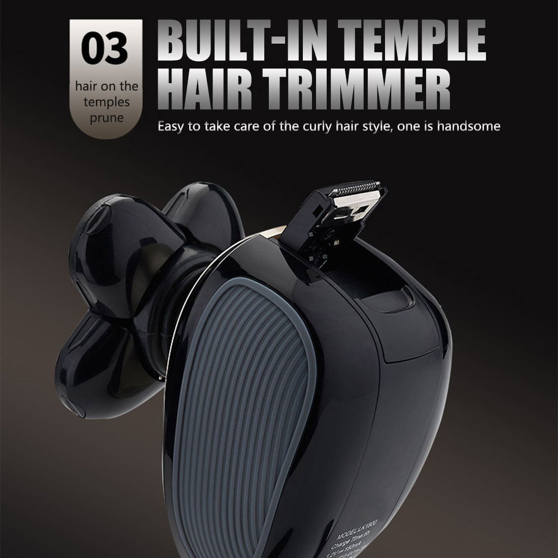 5 In 1 4D Men's Rechargeable Bald Head Electric Shaver  Razor Clipper Facial Brush