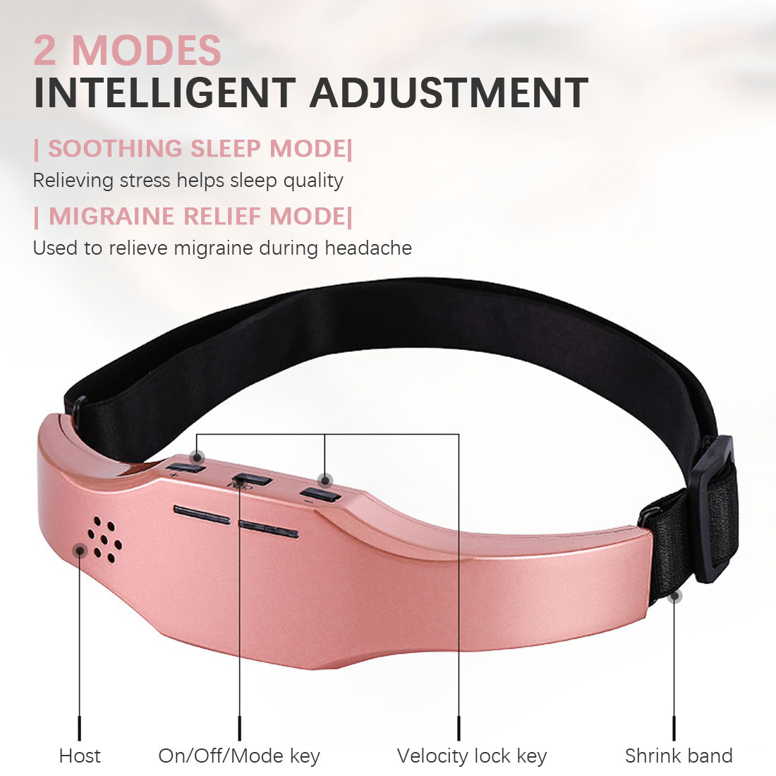 Rechargable Sleep Monitor Migraine Electric Head Massager Instrument Relief Massager Therapy