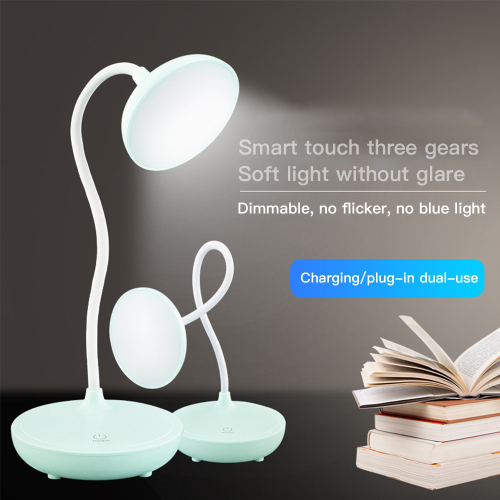 Flexo Table Lamp LED Desk Lamp Touch Dimming Flexible Study Lamps Desktop USB Reading Night Light
