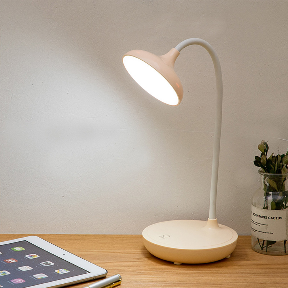 Flexo Table Lamp LED Desk Lamp Touch Dimming Flexible Study Lamps Desktop USB Reading Night Light