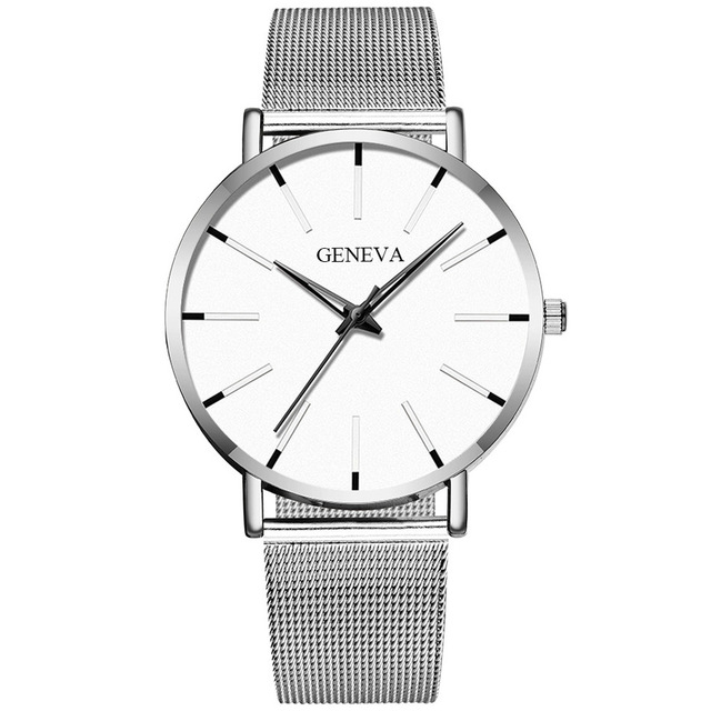 Fashion Mens Watches Bracelet Ultra Thin Quartz Watch Men Casual  Mesh Steel Waterproof Sport Watch