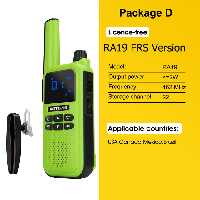 Bluetooth-compatible Walkie Talkie with Wireless Headset PMR Two-way Radio