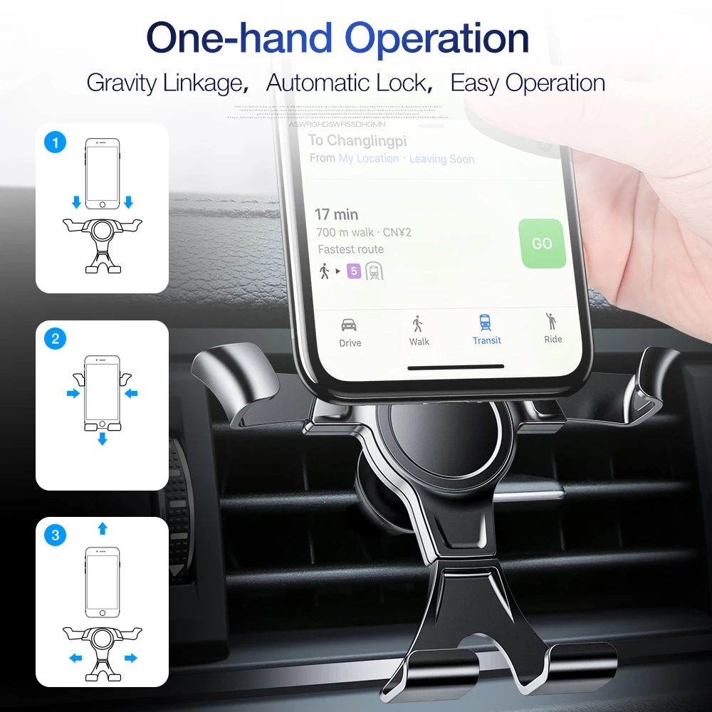 Universal Gravity Car Phone Holder For Mobile Phone In Car Air Vent Mount Stand For iPhone 7 Samsung Support Car Holder