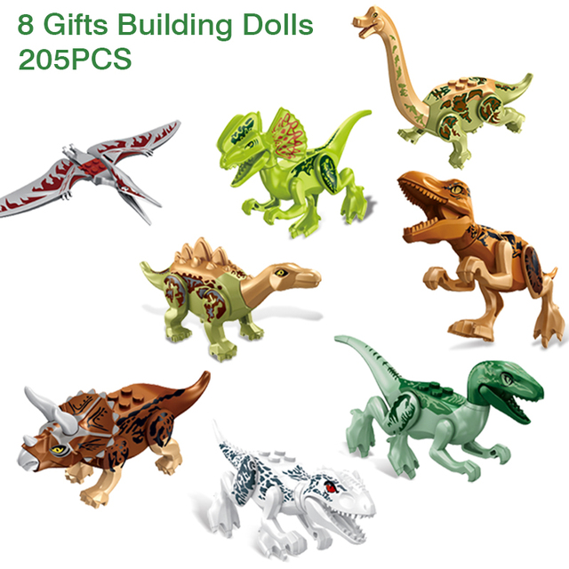 Technical Ideas Expert Jurassic Dinosaur Animal Park World 2 Building Blocks Dinosaur Bricks Toys for Children Kids Holiday Gift