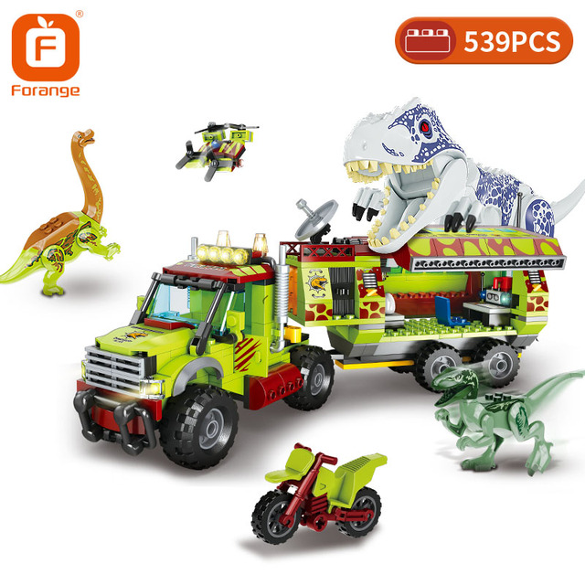 Technical Ideas Expert Jurassic Dinosaur Animal Park World 2 Building Blocks Dinosaur Bricks Toys for Children Kids Holiday Gift