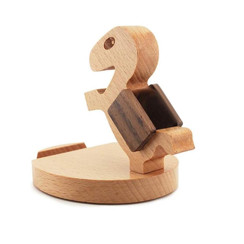 Universal Wood Phone Storage Holders Hand-Made Cute Mini Stand Kung Smartphone Fu Horse Phone Anti Stand Sliding Horse M7E3