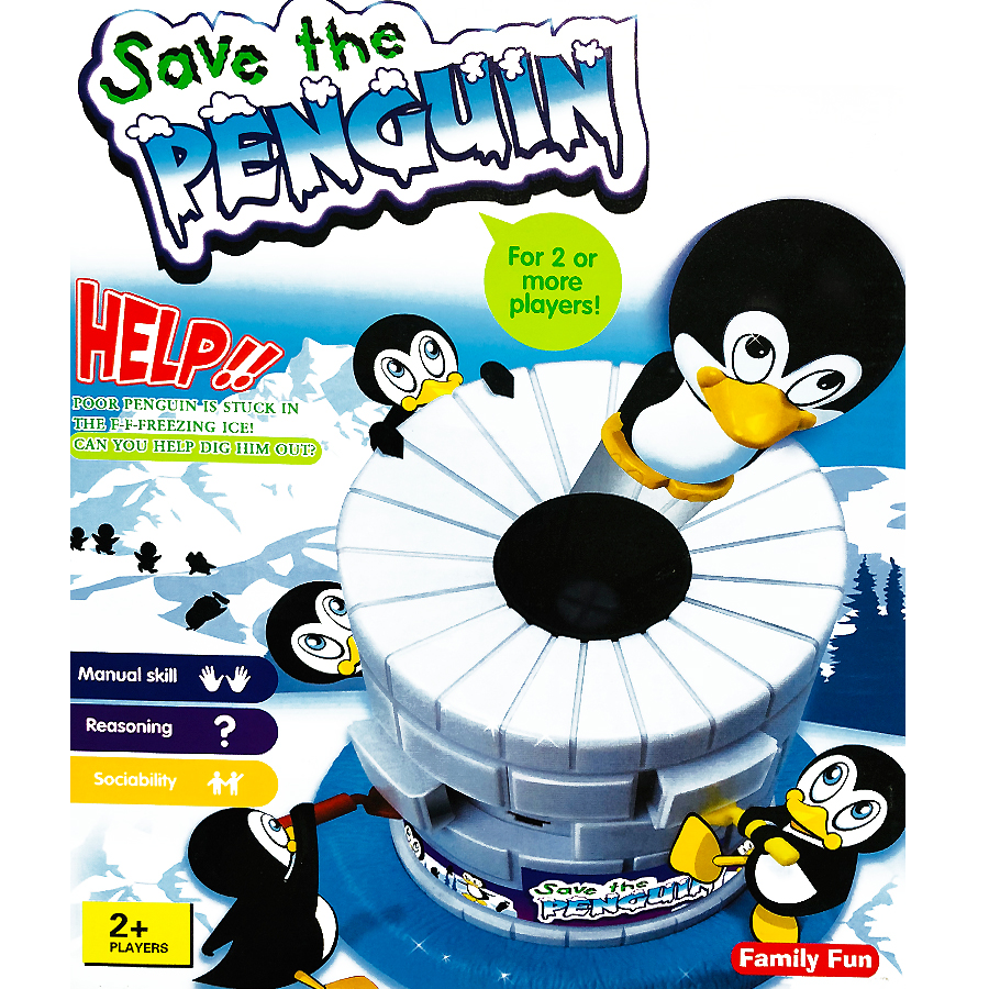 Save the Penguin Ice Game, Fun Challenging Kids Game Help Save the Penguin by Taking Turns Digging Out the Ice for 2 + Players