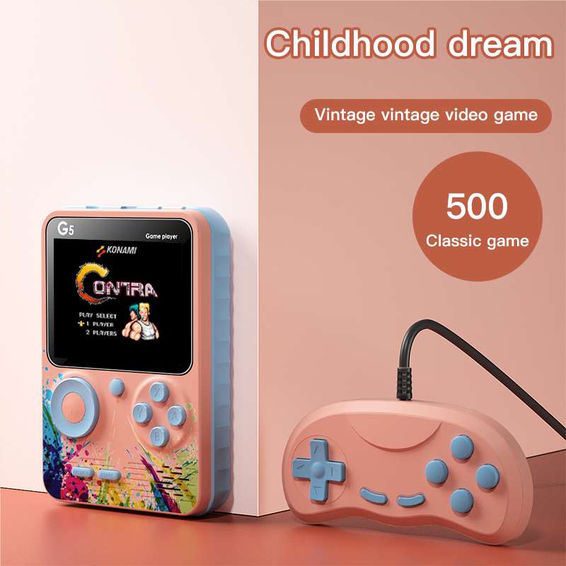 Video Game Consoles 500 Retro Games in 1 AV Out Two Player Gamepads  Rechargeable Battery Portable Game Players for Kids Gift