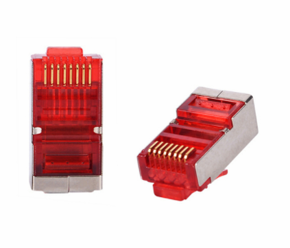 Rj45 Connector Cat6 Network Connector Rj45 Jack Plug Metal Shielded Modular Jack Terminals for Cat6 Cat5e