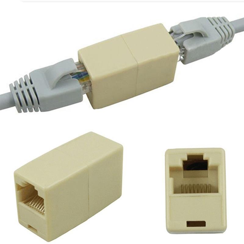 RJ45 High Quality Network Ethernet Dual Straight Head Lan Cable Joiner Coupler Extender Network Cable Connector