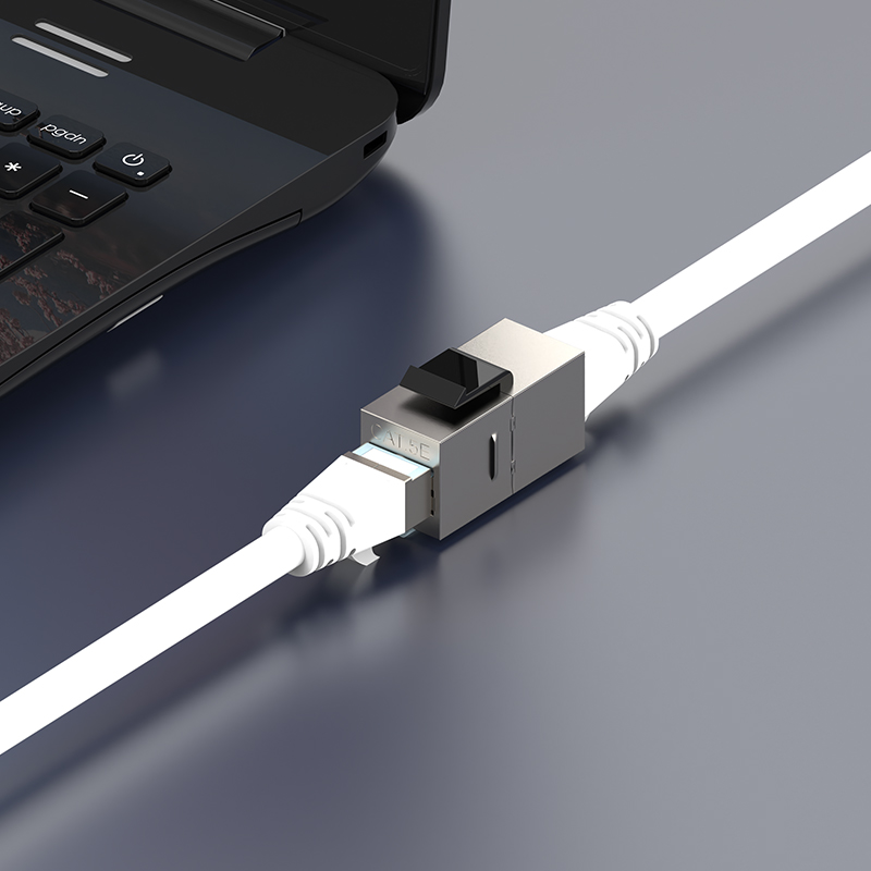 Cat6 Keystone Adapter Female Inline Coupler Network FTP STP Cable RJ45 Extension Connector For Face Plate Blank Patch Panel
