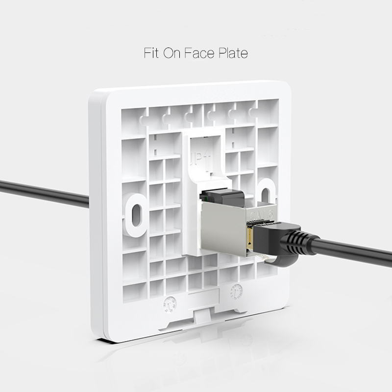 Cat6 Keystone Adapter Female Inline Coupler Network FTP STP Cable RJ45 Extension Connector For Face Plate Blank Patch Panel