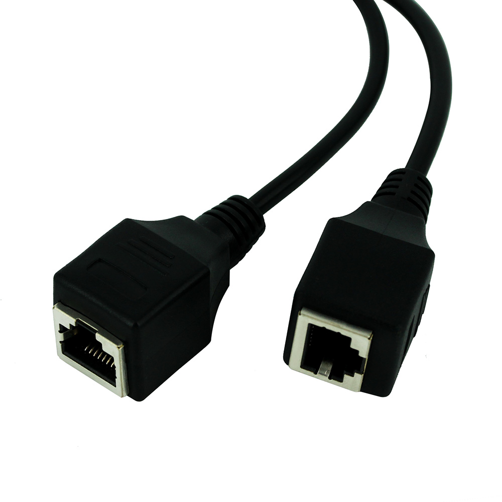 RJ45 1 Male to 2 Female Socket Port LAN Ethernet Network Splitter Y Stable Transmission Easy Adapter Cable