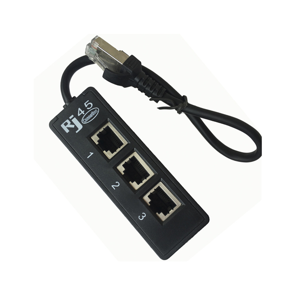 LAN Network 1 To 3 way RJ45 Splitter Adapter Cable Extender Ethernet Cord Extension Female Connector Male Plug Computer Supply