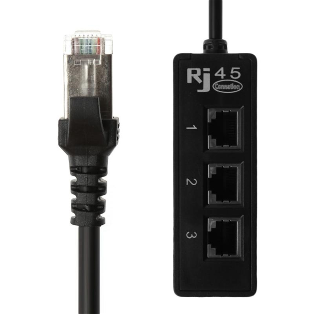 LAN Network 1 To 3 way RJ45 Splitter Adapter Cable Extender Ethernet Cord Extension Female Connector Male Plug Computer Supply