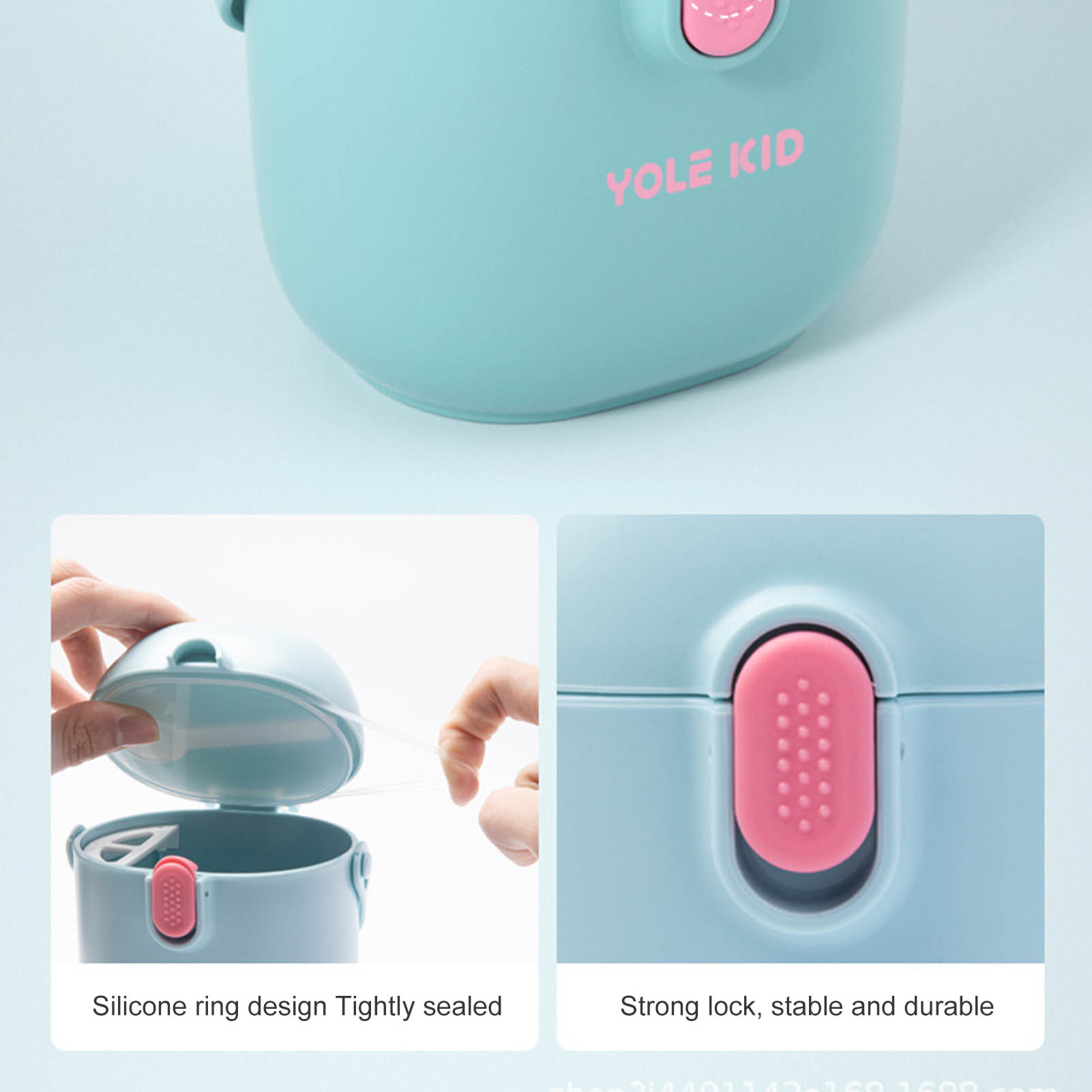 1PC New Milk Powder Storage Box With Spoon Portable Baby Food Snacks Container Newborn Milk Powder Case Feeding Accessories