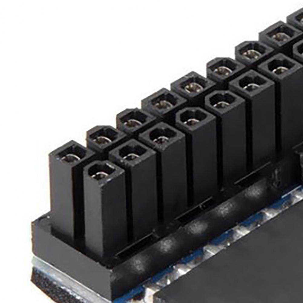 90 Degree 24 Pin Motherboard Connector Black Motherboard Power Connector Wear-resistant   for Desktop
