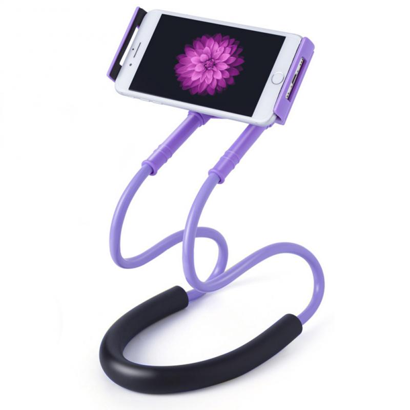 Lazyer Neck Phone Holder With Pendant Neck Adjustable Phone Holder For IPhone Xiaomi Flexible Waist Hanging Phone Bracket Stand
