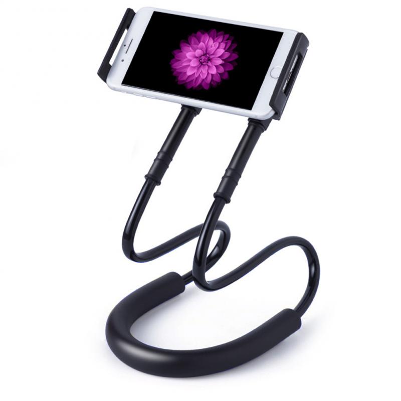 Lazyer Neck Phone Holder With Pendant Neck Adjustable Phone Holder For IPhone Xiaomi Flexible Waist Hanging Phone Bracket Stand