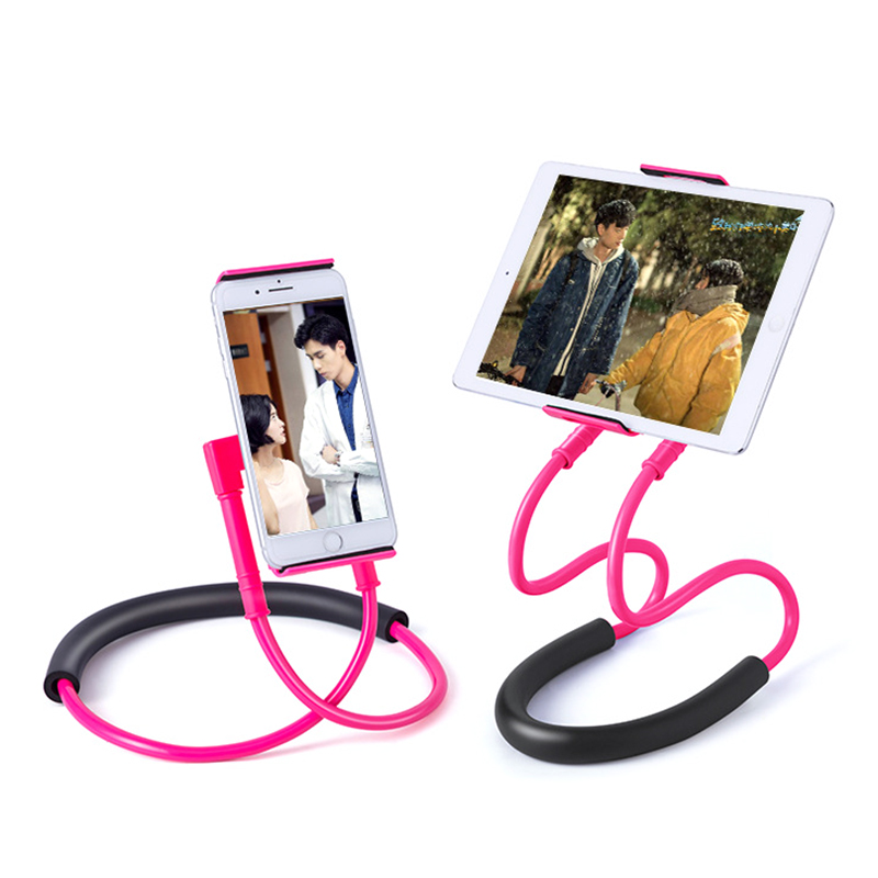 Lazyer Neck Phone Holder With Pendant Neck Adjustable Phone Holder For IPhone Xiaomi Flexible Waist Hanging Phone Bracket Stand