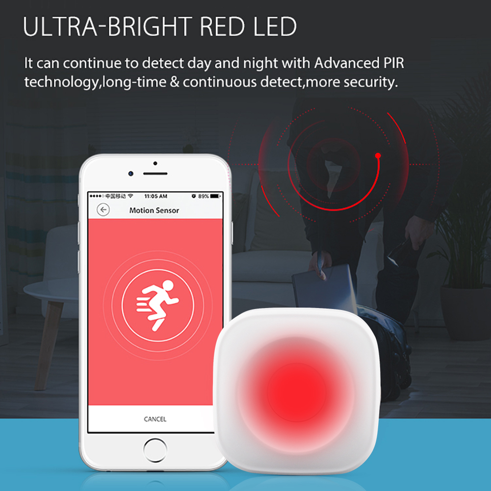 Smart WiFi PIR Motion Sensor Human Detector Smart Life Tuya App Control Alarm System Smart Body Movement Sensor Work with IFTTT