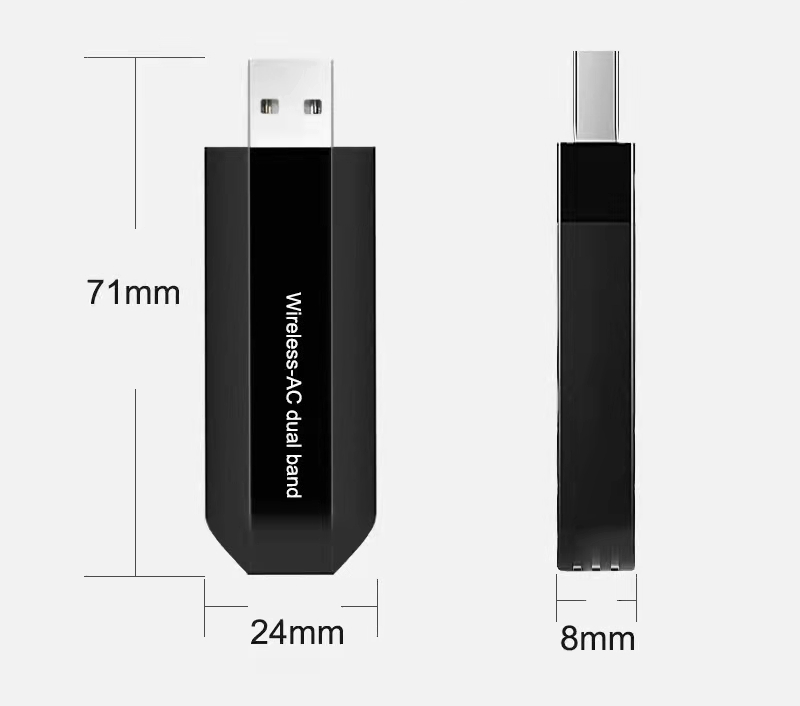 Wireless USB Dongle For Windows / MAC OS 802.11AC AC11 Dual Band 600M 2.4G/5G USB WiFi Adapter Desktop/Laptop Pc Wifi Receiver