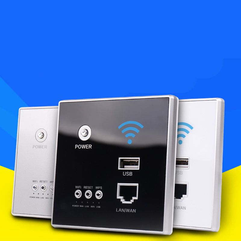 220V 300Mbps Smart Wireless WIFI Repeater Extender Wall Embedded Router Socket