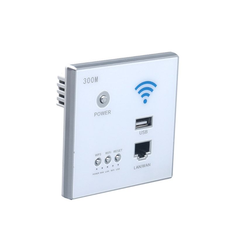 220V 300Mbps Smart Wireless WIFI Repeater Extender Wall Embedded Router Socket